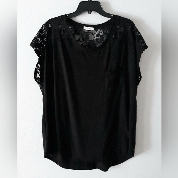 Paper Tee Lace Top 3X - Picture 1 of 6